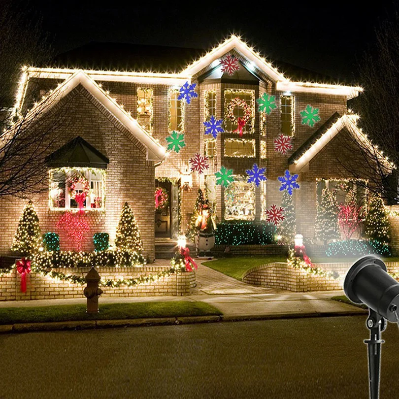 

LED Laser Projector Snow Light Outdoor Waterproof Spotlight Moving head Garden Light for all holiday Christmas Party Stage decor