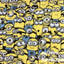 50x160 см Миньоны для малышей, хлопок, трикотажная ткань с принтом из мультфильма, трикотажная ткань, DIY, одежда, ткань DIY, детская юбка, ткань