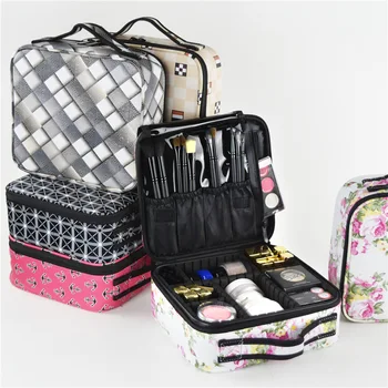 

SAFEBET Brand Multifunction Waterproof Oxford Cosmetic bag Women Beauty Organizer Professional Multi-Storey Cosmetic Case