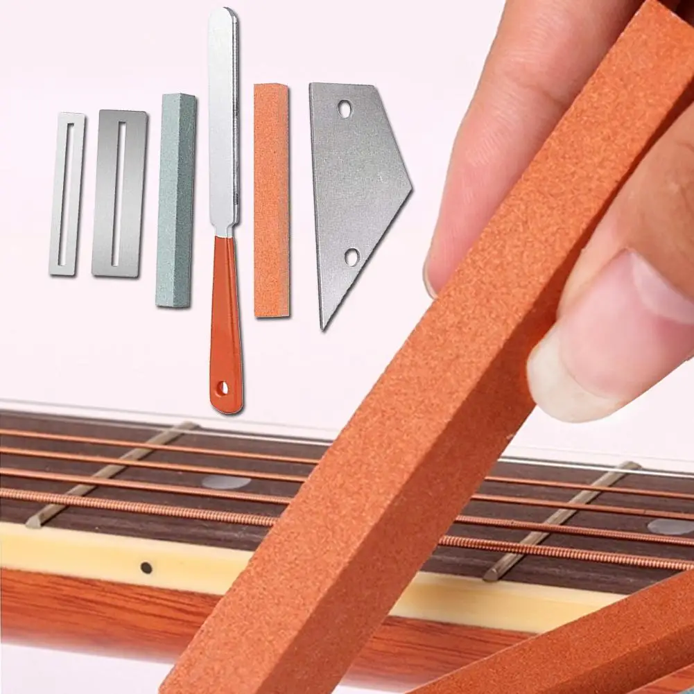 

Guitar Luthier Tool Kit Guitar Fret Crowning Luthier File Stainless Steel Fret Rocker Fingerboard Guards Protective Gasket Tool
