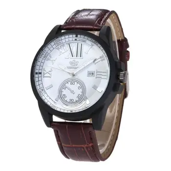 

Men Casual Simple Retro Design Business Men Watch Quartz Analog Leather Digital Calendar Round Wrist Watch F91 Drop Shipping