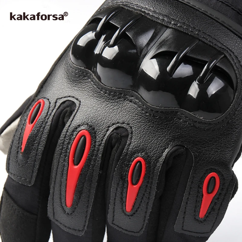 Kakaforsa мужские кожаные перчатки для катания на лыжах с сенсорным экраном, теплые толстые лыжные перчатки, уличные водонепроницаемые перчатки для езды на мотоцикле и сноуборде