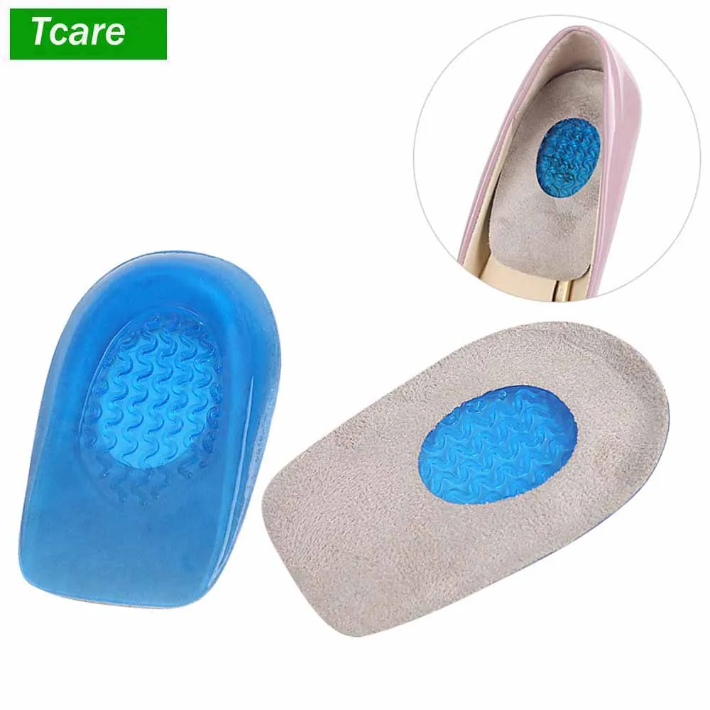 1Pair Gel Heel Cups Shoe Inserts for Heel Spurs Massaging Cushions