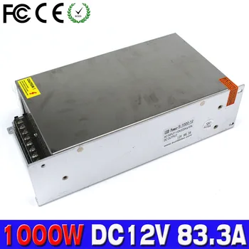 

DC12V power supply Switch 12v 1000w ac to dc converter 83.3A led driver 110V 220V SMPS For led strip display cctv 3d printer