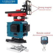 3D Professional Laser Level 360 Level Laser 12 Green Line Self Leveling Line Laser Horizontal Vertical Cross line Tools Battery multi function drill guide line laser square angle laser level professional drilling helper laser dust catcher
