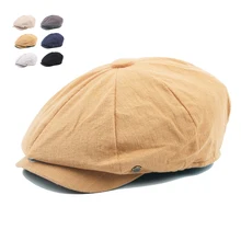 Autumn Winter Solid Berets for Men Casual Cotton Caps Men and Women Octagonal Cap Visors Beanie Hats Adult Flat Casquette