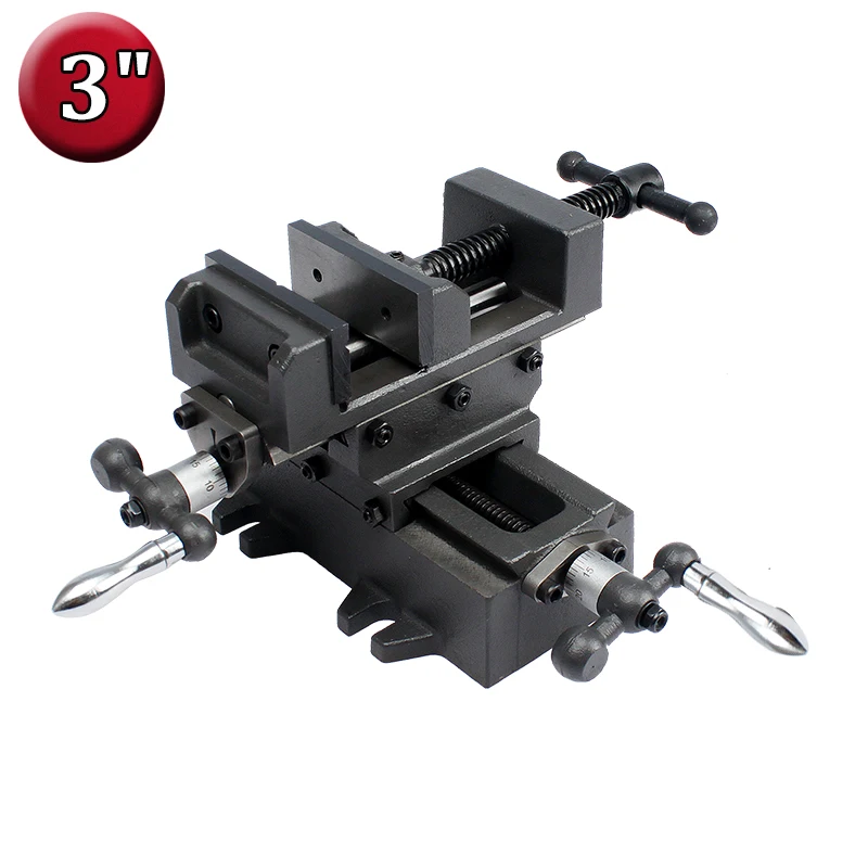 

3" Compound Cross Slide Vise Heavy Duty 2-Way X Y Axis Industrial Strength Benchtop and Drill Press Vice For Milling, Machinists