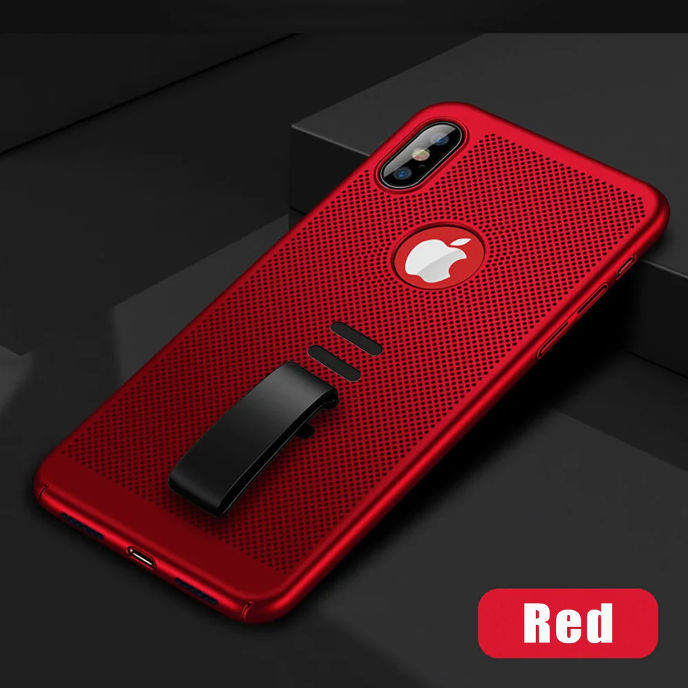 KIPX1034R_1_JONSNOW Heat Dissipation Hollow Phone Case For iPhone 7 8 Cases for iPhone XS XR 6S 7P 8 Plus PC Back Cover for iPhone XS Max Capa Fundas