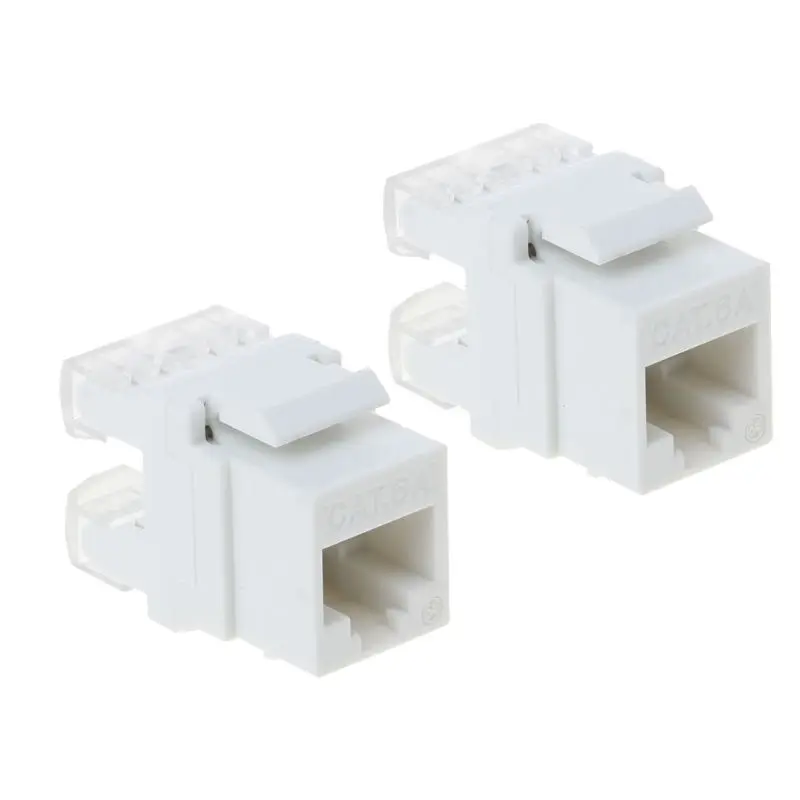 2 шт. UTP CAT6A сетевой модуль информационный разъем RJ45 Keystone разъём кабельный переходник Keystone Jack