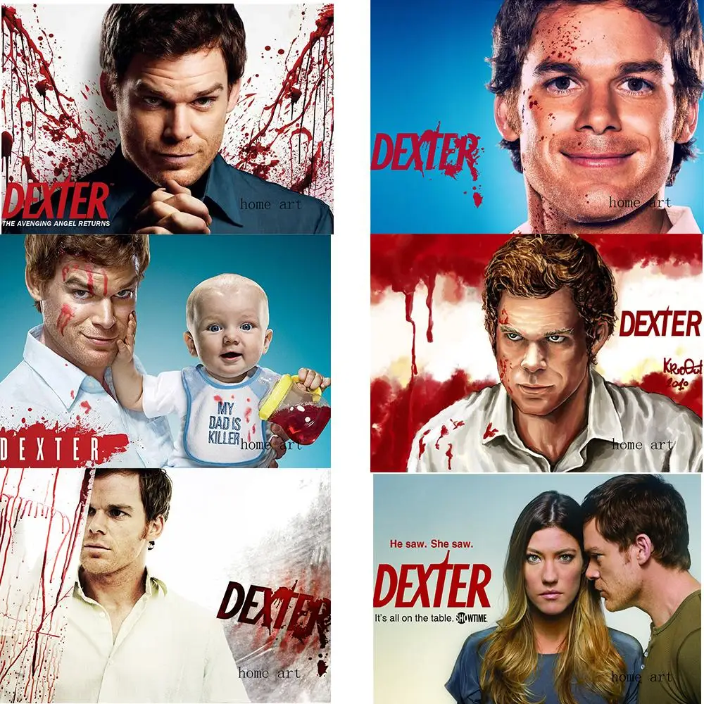 

Dexter movie Poster Clear Image Wall Stickers Home Decoration Good Quality Prints White Coated Paper home art Brand