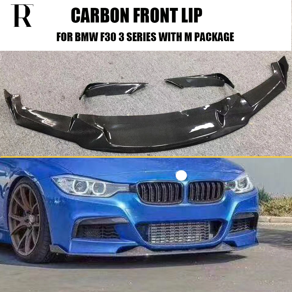 F30 Mad Style Carbon Fiber Front Bumper Lip Chin Spoiler With Upper Splitter For Bmw 3 328 335 With M Package 12 18 Bumpers Aliexpress