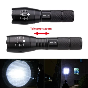 

5Mode LED Flashlight Tactical Zoomable Flash light CREE XM-T6 Lanterna led LIGHT Torch Flashlights bike Hunting LAMP linterna