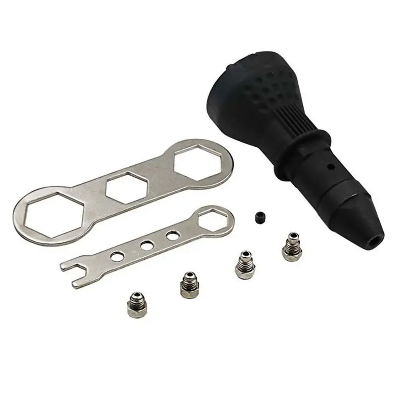 

Riveter-Gun Rivet Tool Kit Electric Rivet Nut-Gun Drill Adapter Kit Riveting Tool Cordless Riveting Insert Nut Power Tool Prof