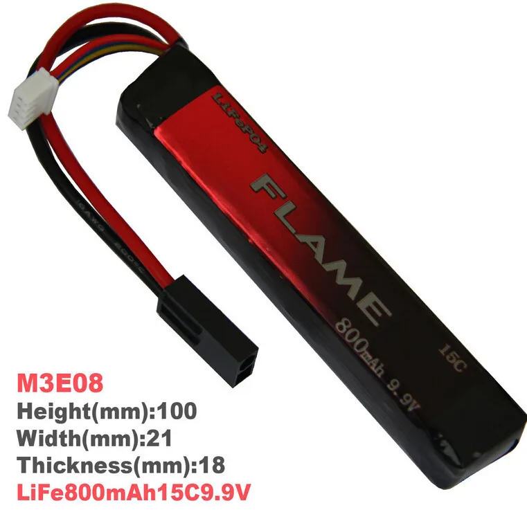 Wholesale 1pcs 100 Orginal Flame 9.9v 800mah 15c Lifepo4 Lfp Battery Flamepof403 Aeg Airsoft