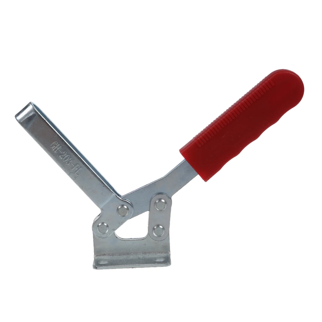 

203FL toggle clamp, plastic, red, horizontal clamping arm, holding force: 227 kg