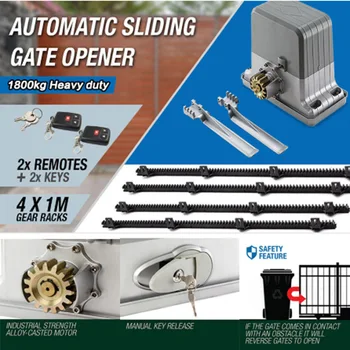 

GALO heavy duty 3600lbs 1800kg automatic electric sliding gate motor opener with 4m racks,sensor lamp keypad GSM optional