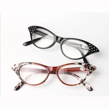 Новые женские полимерные очки для чтения, для пожилых людей зеркальные Заводские Прямые очки для чтения оправа кошачьи глаза