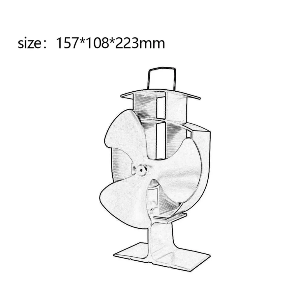 3 Лопасти Тепловая плита вентилятор домашняя Бесшумная Печь вентилятор ультра Тихая деревянная плита вентилятор для камина