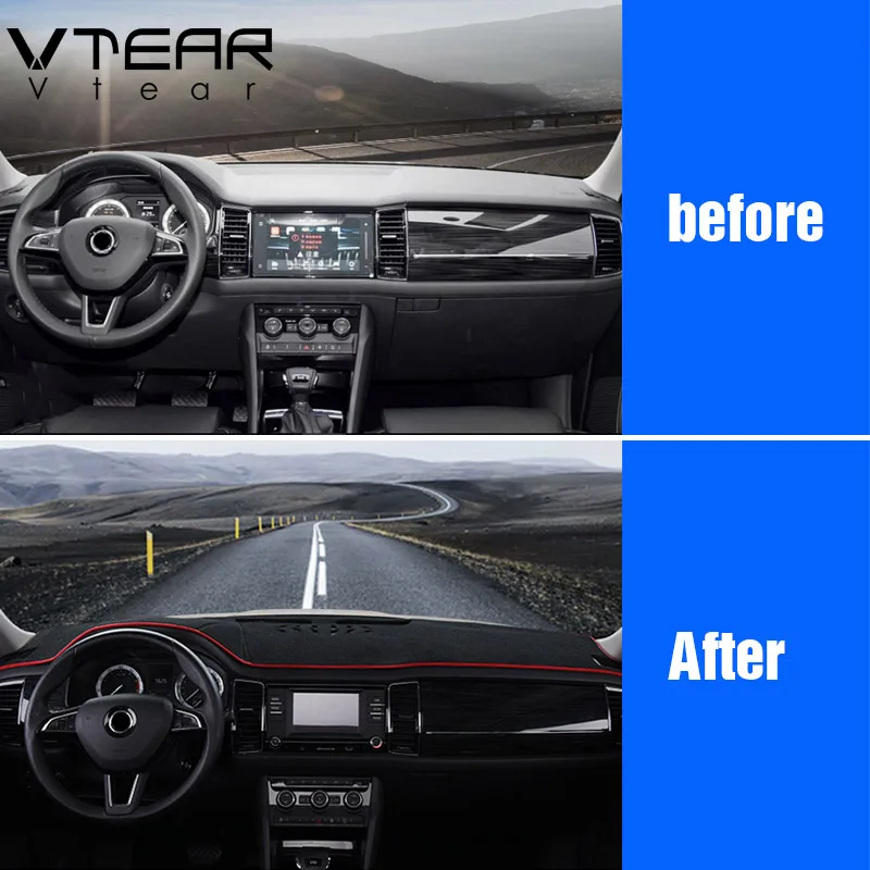 Vtear для Шкода Кадиак Skoda Kodiaq шкода кодиак антискользящий коврик аксессуары