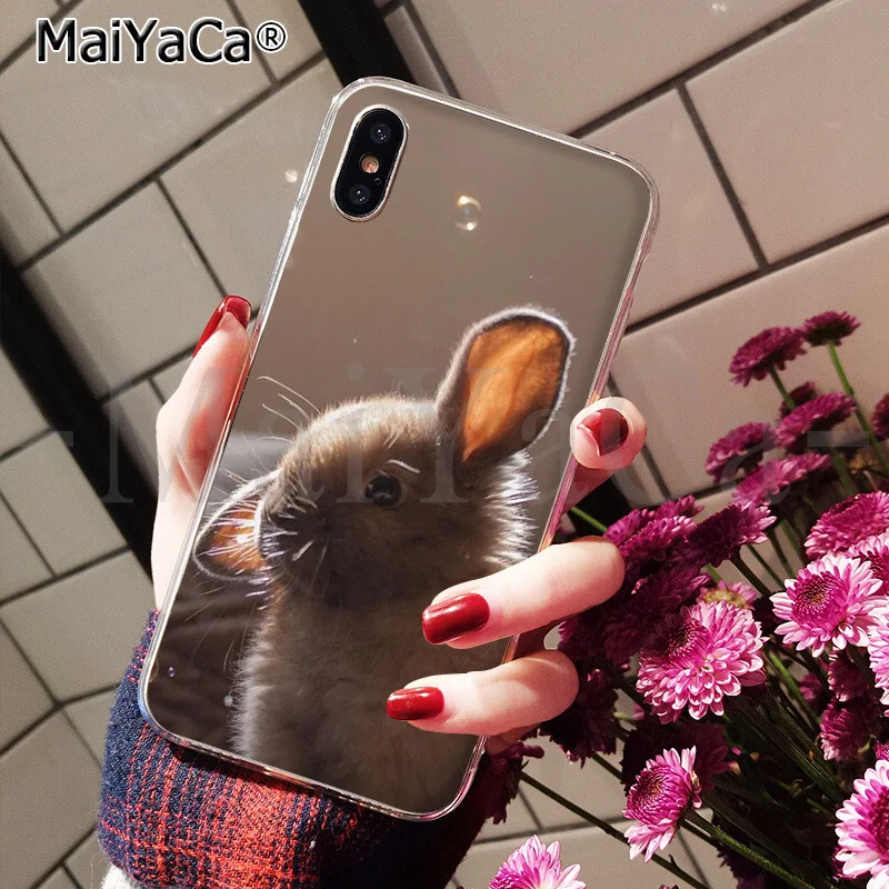 MaiYaCa, мягкий чехол для телефона из ТПУ с милым рисунком кролика, кролика, для Apple iPhone 8, 7, 6, 6S Plus, X, XS, MAX, 5, 5S, SE, XR - Цвет: A3