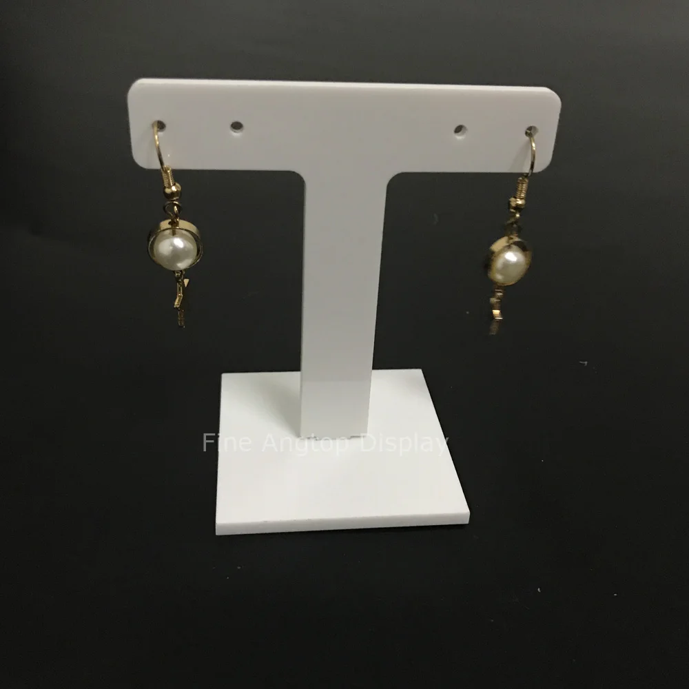 4 Holes Earring Holder Ear Stud Jewelry Stand Display Stand Showcase Rack Acrylic Photo Props 2 pcs display stand acrylic desktop support flyer holder table poster frame photo rack menu ad
