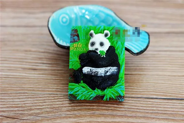 Chinese Panda Bear Tourist Souvenir Fridge Magnet - 2