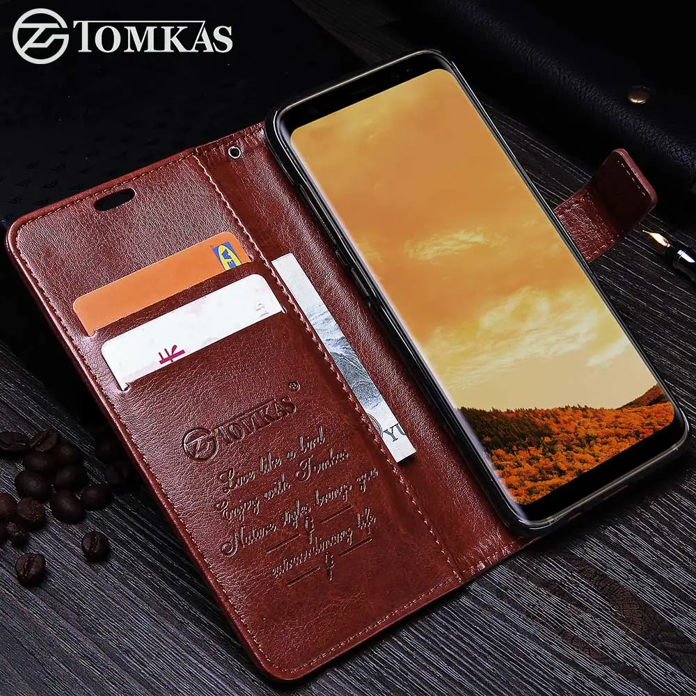 Бумажник чехол для Samsung Galaxy S8/S8 плюс tomkas Оригинал искусственная кожа флип телефон