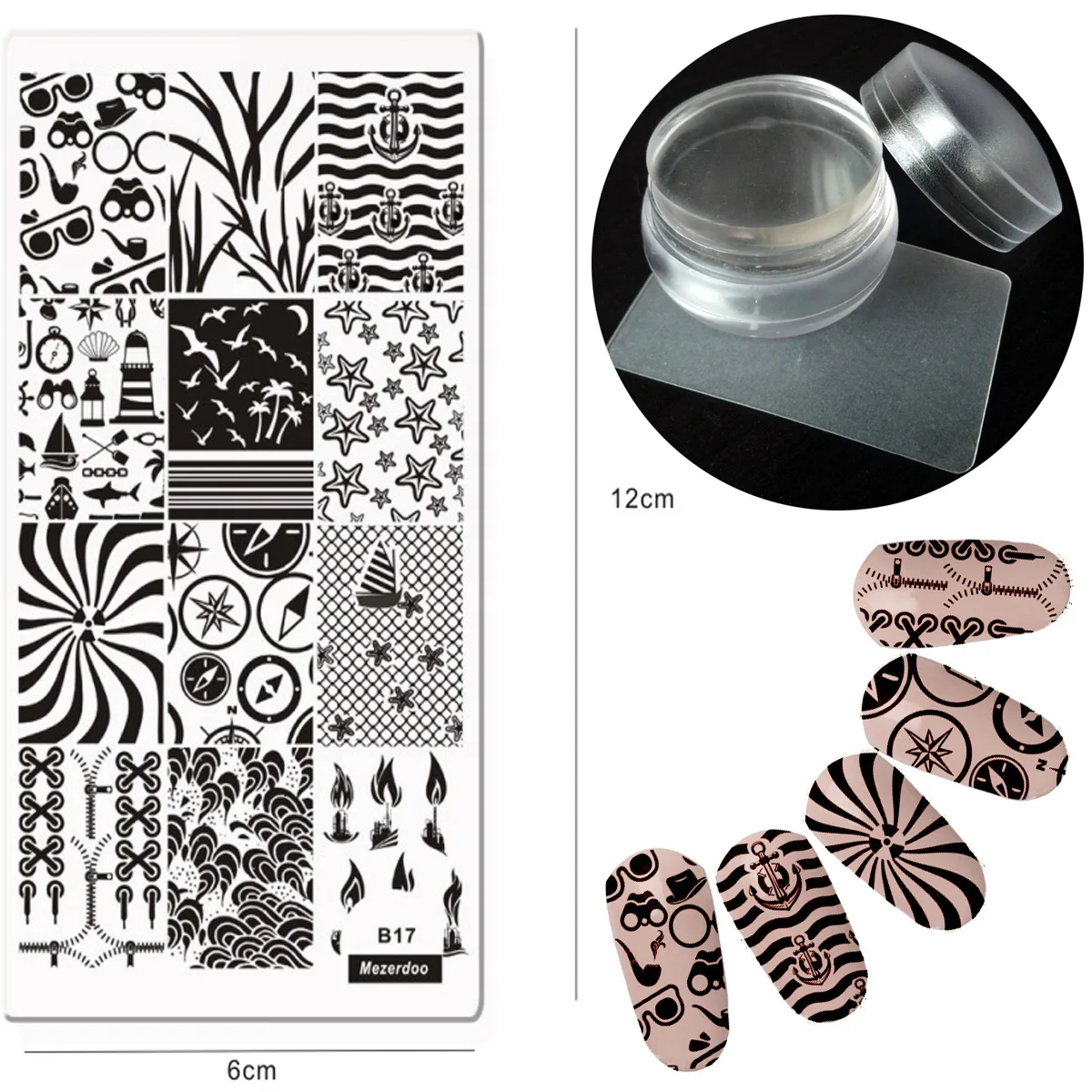 Cute Dog Horse Nails Art Stamping Image Plates Tree Footprint Nail
