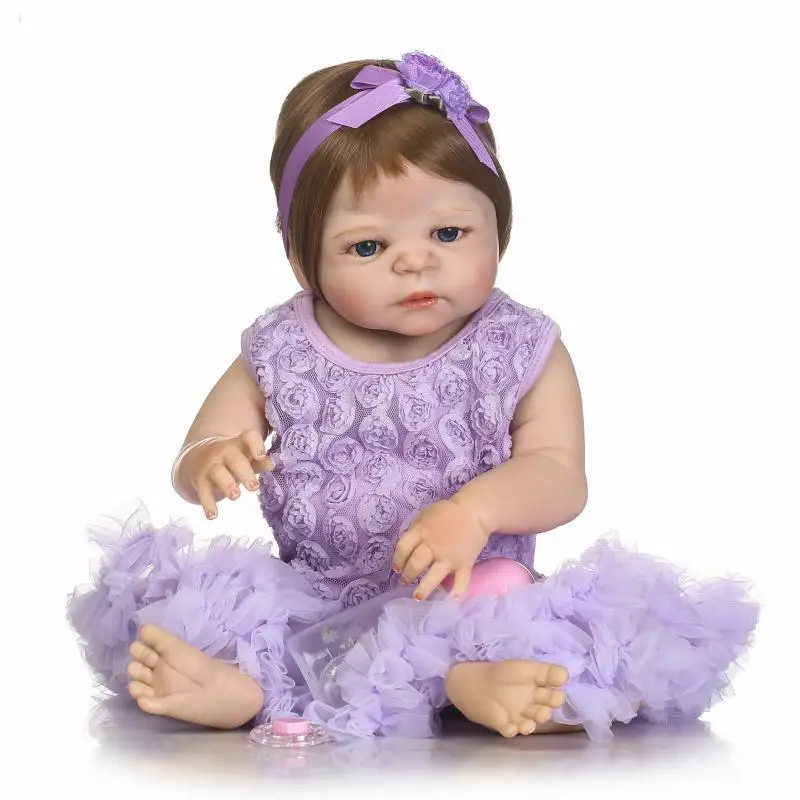 Мягкий силиконовый кукла реборн 23 &quotReborn Baby Doll девушка всего тела винил