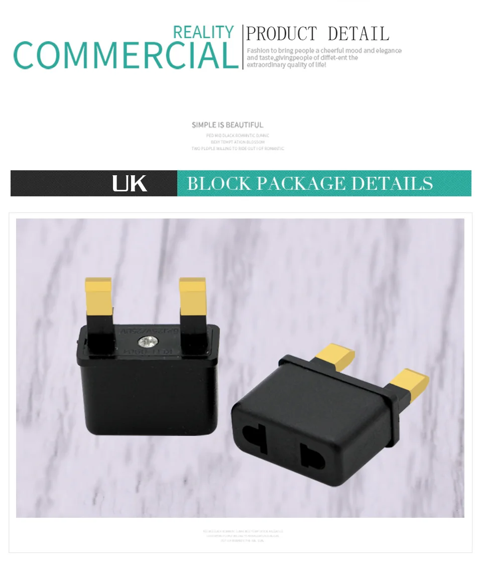 Universal EU US to UK AC Power Socket Plug Travel Wall Charger Outlet Adapter Converter 2 Socket Input Pin For Phone Charging (3)