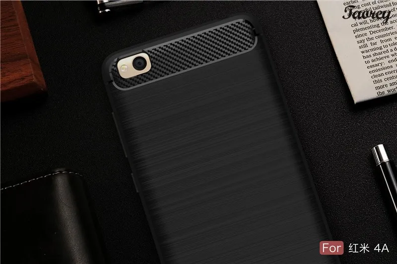 Taorey For Xiaomi Redmi 4A Rugged Armor Carbon Fiber Texture Brushed Soft TPU Case Back Cover For Xiaomi Redmi 4A case (11)