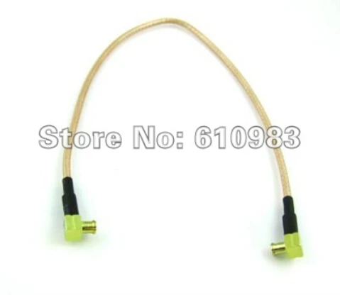 

2 Pieces Extension Cord MCX Plug Male to MCX Male Right Angle Connector Pigtail Cable RG316 25CM