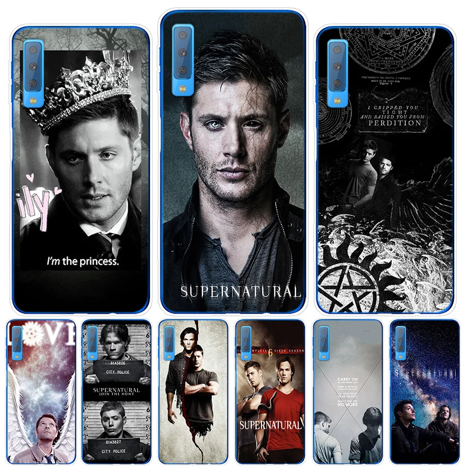 

Supernatural tv show Silicone Phone Cases Cover Printing Pattern Shell for Samsung Galaxy A7 2018 A730 A730F 6 Inch