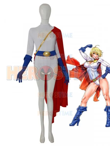 New Power Girl costume Spandex Female Anime Superhero Costume Lady Cosplay DC Comic Costume Hallowe