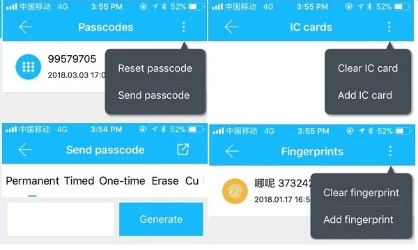 Bluetooth Electronic Keyless Code Door Lock Unlock With Code Smart Phone APP Mechanical Key-6