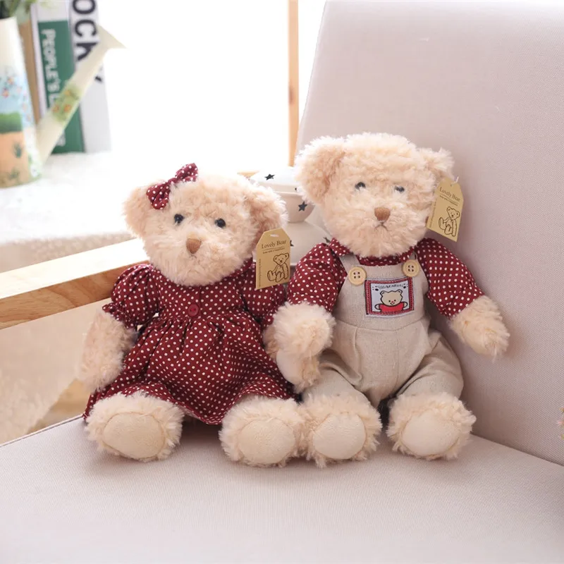 Soft Plush Teddy Bear Couple Dolls Stuffed Animals