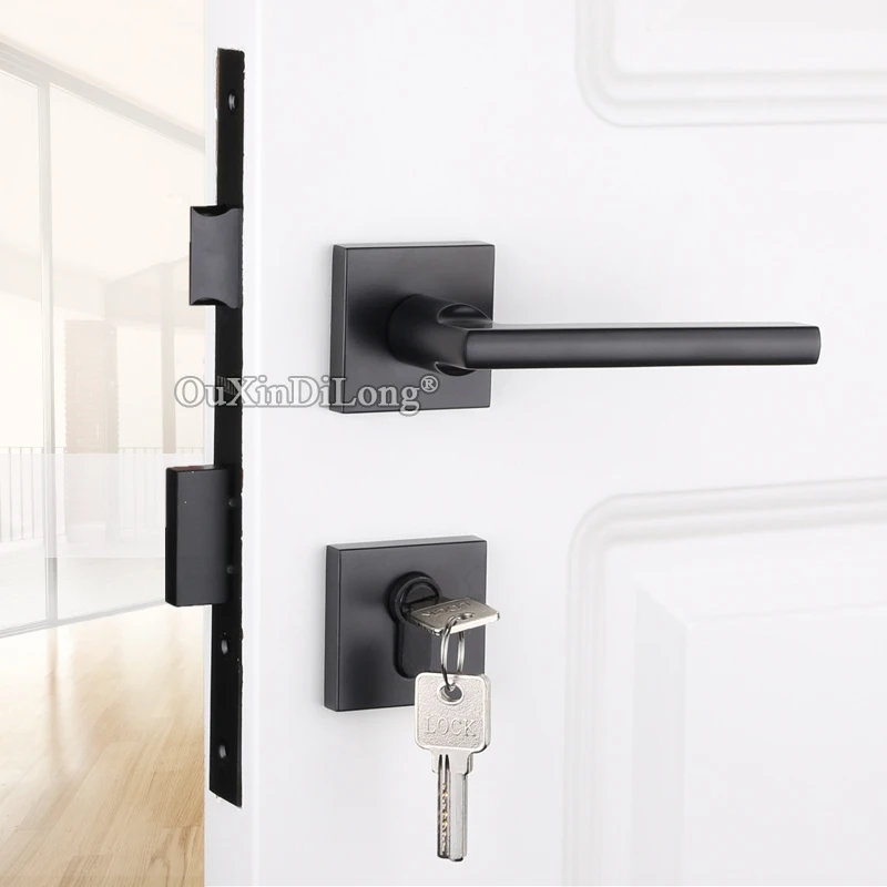  Elegant Luxury European Mute Mortise Door Lock Set Interior Living Room Bedroom Bathroom Silent Spl - 33031009989