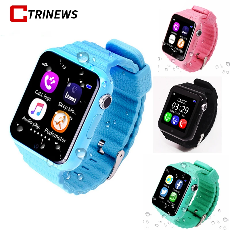 

V7K Kids Children Smart Watch Phone GPS LBS AGPS Voice Call GPS Tracker Waterproof Baby Children Safe Bluetooth Smart Watche