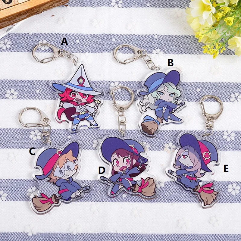 

Little Witch Academia Keychain Strap Acrylic Anime Hanging Keyring Key Chain