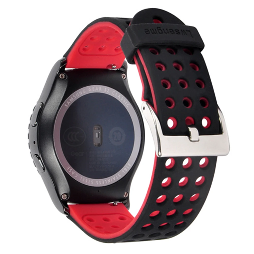 22 мм силиконовый сменный спортивный смарт-ремешок для наручных часов для Huami Amazfit/samsung Galaxy Watch 46 мм/Для huawei GT/Ticwatch 1 pro