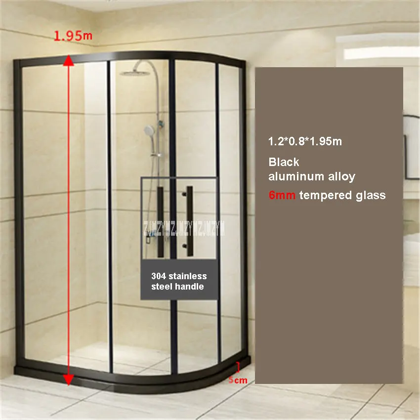 Высококачественные бытовые душевые кабины для ванной из алюминиевого сплава душевая кабина простой душевой кабины 6 мм душ из закаленного стекла