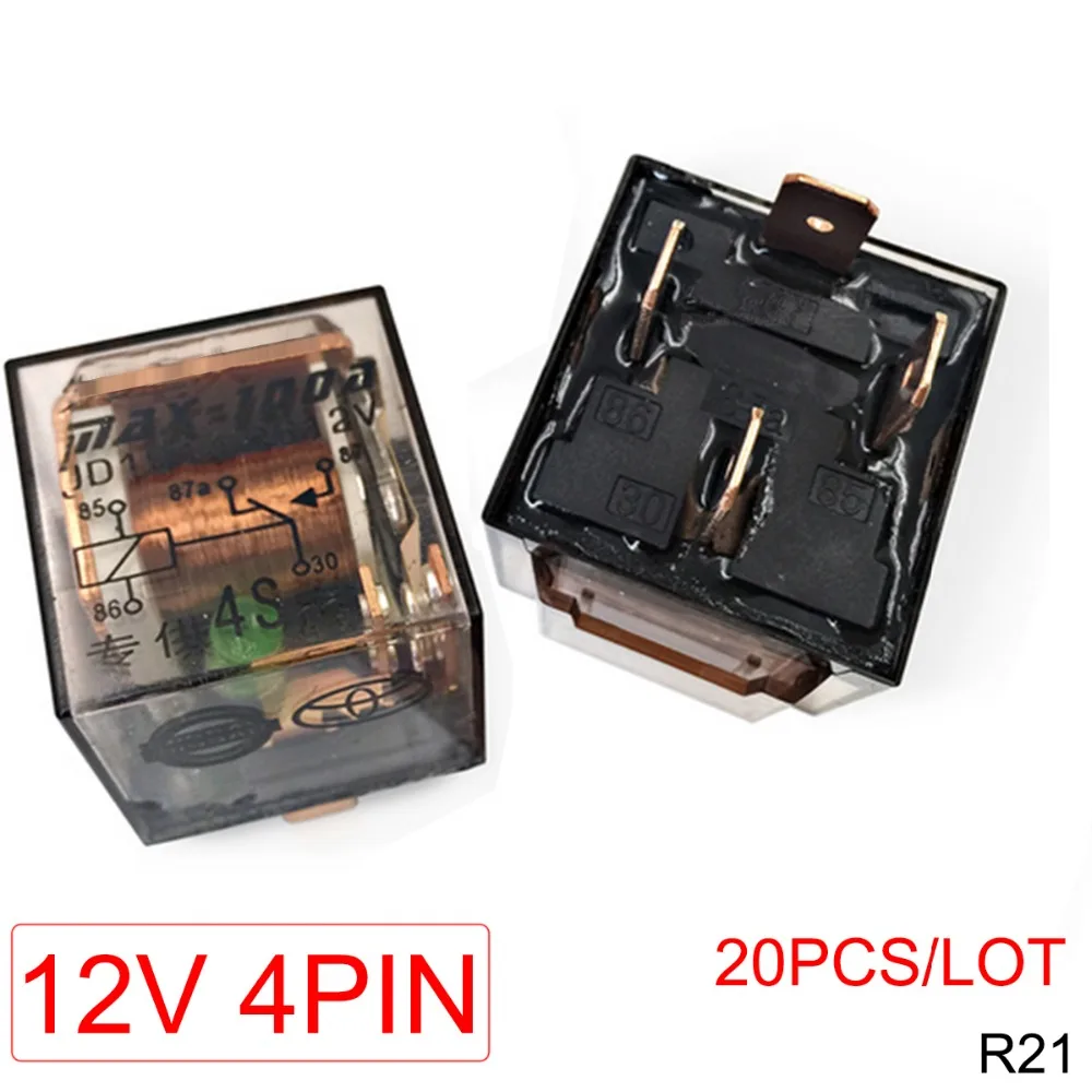 20pcs Lot Waterproof Automotive Relay 12v 24v 4pin 5pin