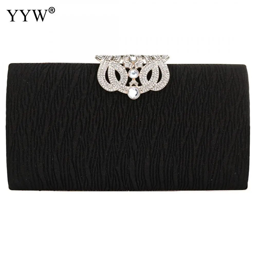 black YYW вечерние сумки Корона Стразы Вечерние клатчи кошелек сумка для свадьбы бриллианты дамская сумочка мини вечерние сумки для женщин - Color: black