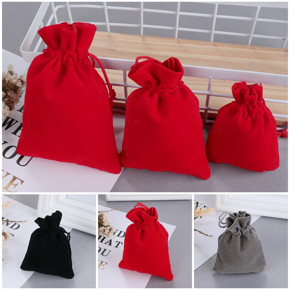 

NEW Jute Gift Bag Drawstring Pouch Velvet Bags Jewelry Packaging Candy Organizer Wedding Favor Hessian Burlap Home Decor