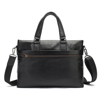 

2017 Men Casual Briefcase Business Shoulder Bag Genuine Leather Messenger Bags Computer Laptop Handbag Bag Men's Travel Bags