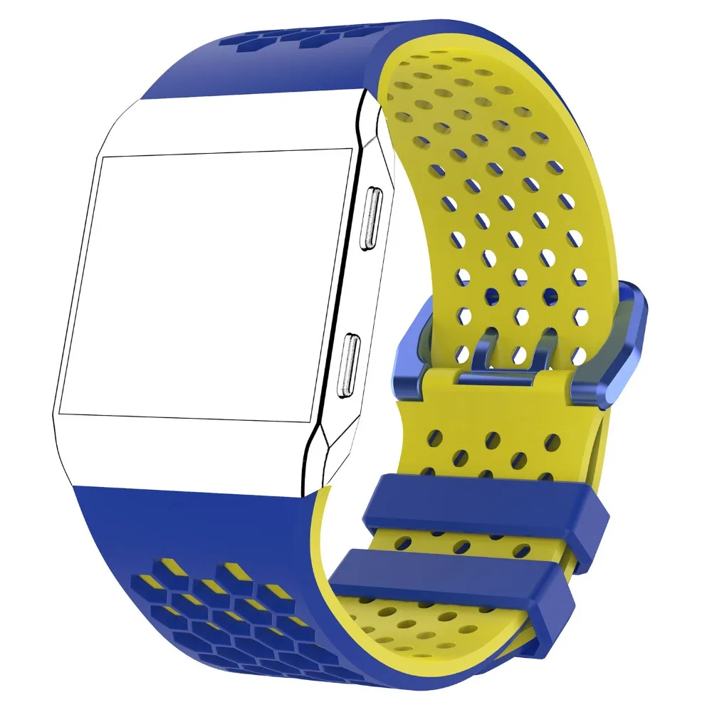 Проветриваемый силиконовый спортивный ремешок для часов для Fitbit ionic Смарт-часы Регулируемый сменный Браслет аксессуар Браслет для наручных часов