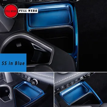 

1 pc Stainless Steel Car Front Middle Panel Storage Box Decoration Cover Trim for RAV4 2016 2017 2018 Auto Interior Accessories