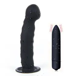 Силиконовые G Spot Анальный фалло-имитатор Вибраторы в виде пули для Для женщин массаж простаты фаллоимитатор Анальная пробка Секс-игрушки