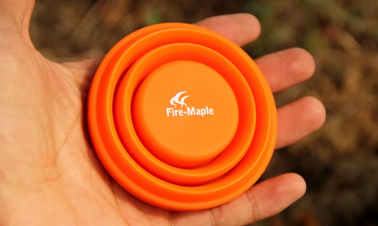 Портативная складная силиконовая кружка для кемпинга объемом 200мл|fire maple|outdoor camping