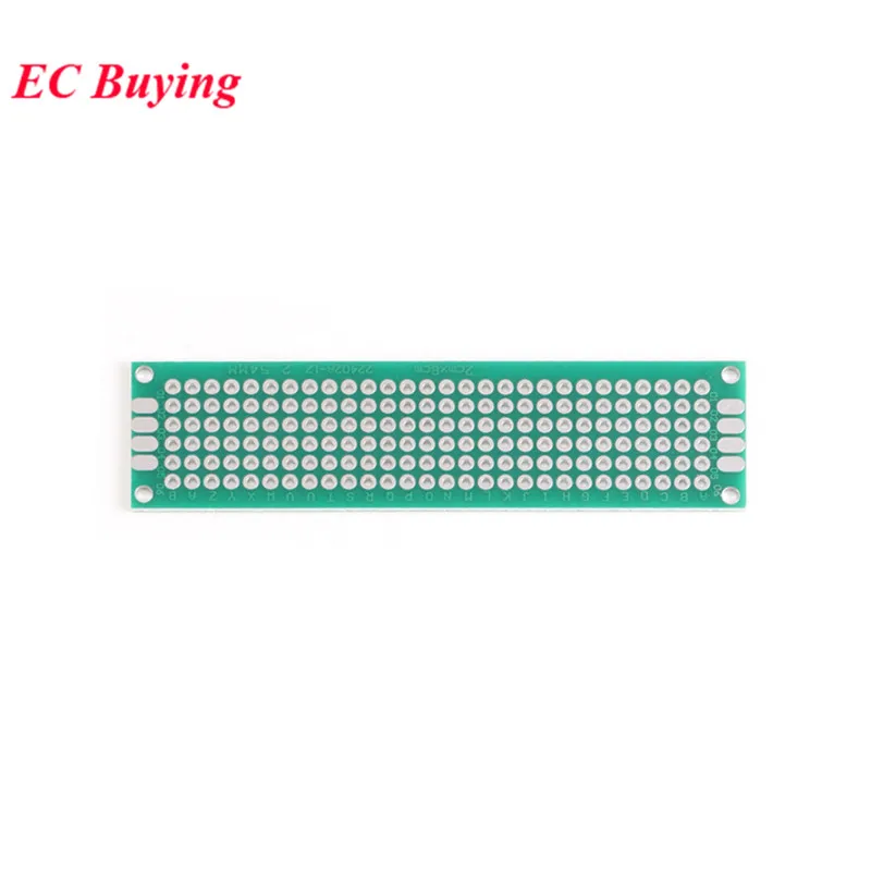 5 шт. 2x8 см двухсторонний Прототип PCB универсальная печатная плата DIY для Arduino 2 54 мм